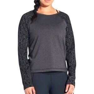 CALIA/Carrie Underwood Limited Edition Velvet Detail Pullover - Onyx - M